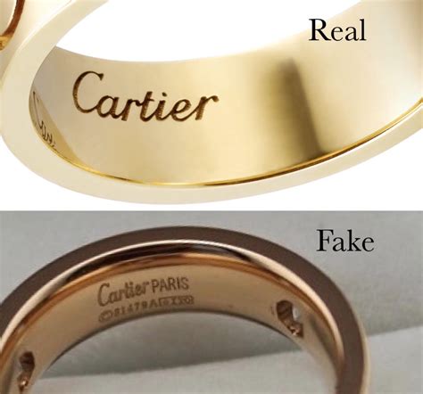 how to spot a fake cartier love ring|cartier 750 ring 52833a.